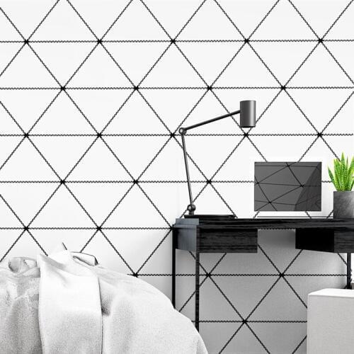 Modern Simple Geometric Designs Wallpaper Bedroom Walls Decor PVC Waterproof Wallpapers Rolls Home Decor 3d Papier Peint QZ161