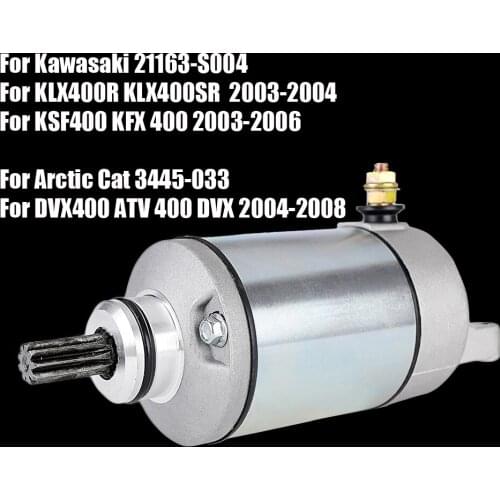 Starter Motor for Kawasaki KSF400 KFX400 KLX400R KLX400SR Arctic Cat DVX400 ATV 400 DVX DVX400 21163-S004 3445-033