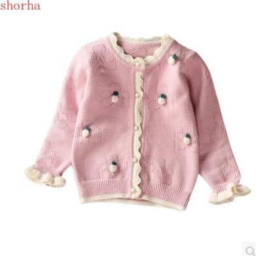Girls Sweaters Long Sleeve V-neck Knitted Sweaters For Girls Children Clothing Autumn Winter Outerwear Teenagers Knitwear
