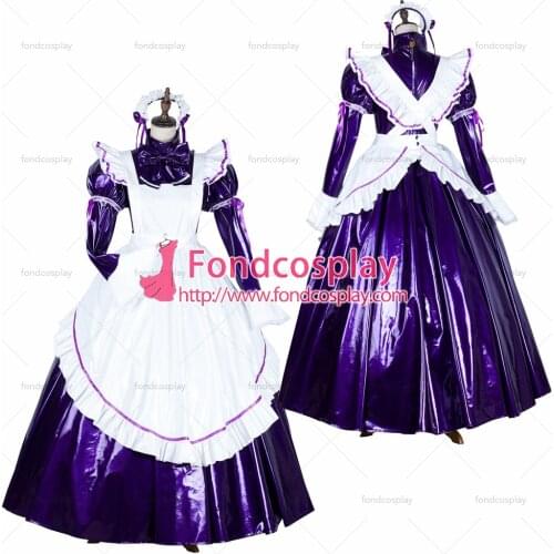 Lockable Sissy maid PVC long dress Uniform cosplay costume Tailor-made[G1750]