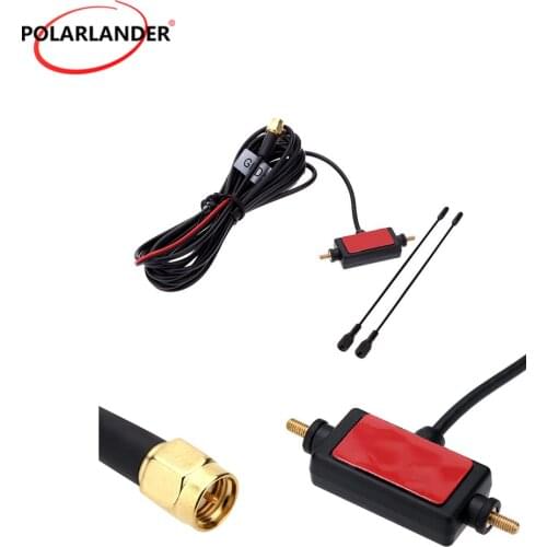 In Car Radio Digital TV Antenna with Amplifier DVB-T ISDB-T Signal Antenna Reception Amplifier Car Digital Automobile