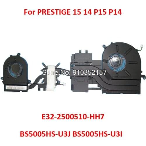 CPU GPU FAN &Heatsink For MSI For Prestige 15 14A10SC-219C P15 A10SC BS5005HS-U3J BS5005HS-U3I E32-2500510-HH7 DC5V 0.5A 4PIN