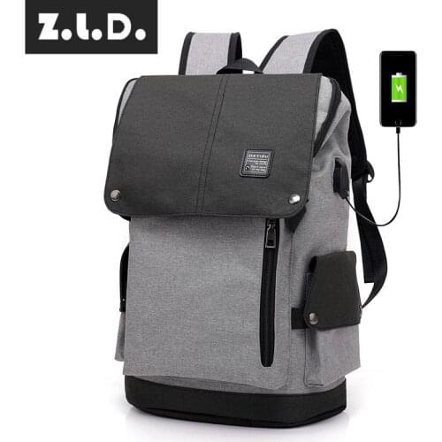 Fashion new anti-theft big cover backpack waterproof and wear-resistant backpack canvas school bag young student school bag Men