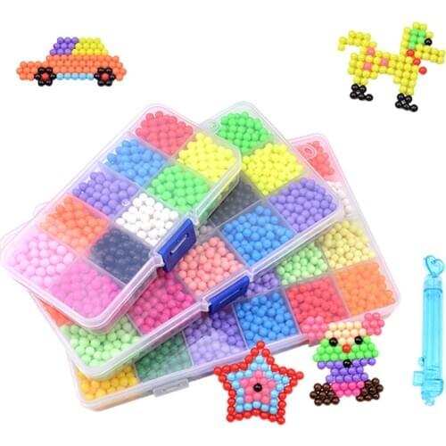 [Funny] 1000pcs/set Handmade Water beadbond educational toys DIY Magic Beads puzzle Packed magical water beados toy girl gift