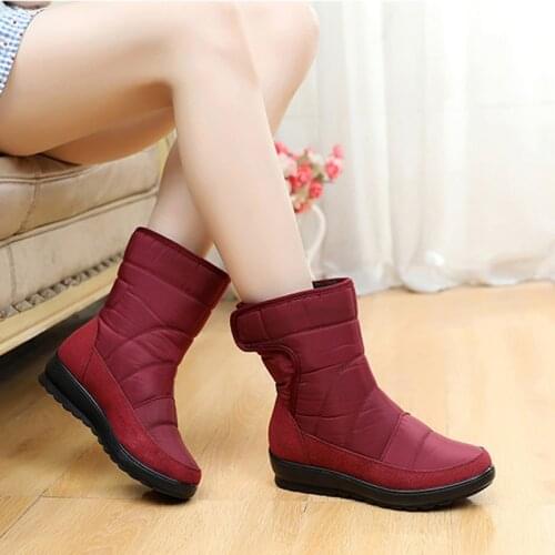 2021 Women Winter Boots Waterproof Ankle Snow Boots Plush Velvet Women Warm Shoes Ladies Non-Slip Female Shoes Botas De Mujer
