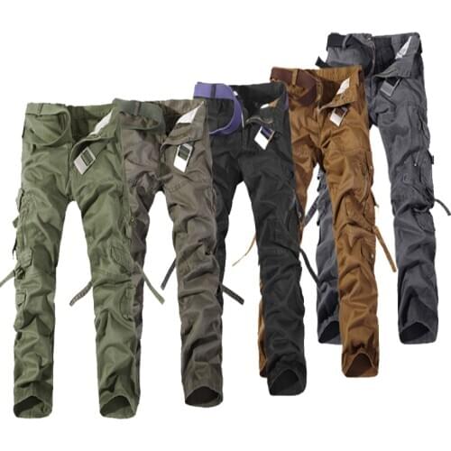 Winter Thermal Cargo Pants Multi-pocket Outdoor Trekking Climbing Trousers Sport Fitness Hiking Pants pantalon trekking hombre