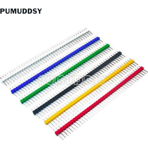 10piece 2.54MM 40Pin 1x40P Male Pin Header Strip Single Row Male Breakable Pin Header Connector Strip For Arduino pumuddsy
