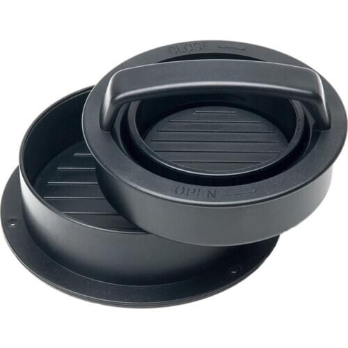 3 in 1 Stuffed Press Meat Patty Hamburger Maker Mold Sliders Non Stick Plastic Meat Pie Mould Kitchen Cooking Tool Black