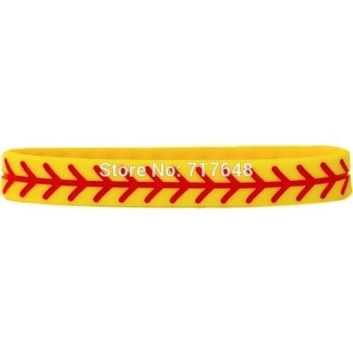 300PCS Softball Design wristband silicone bracelets free shipping by FEDEX