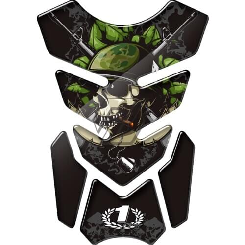 3D Resin Motorcycle Sticker Gas Fuel Tank Pad Protector Death Soldier for Moto