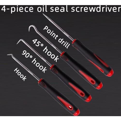4Pcs Car Auto Vehicle Oil Seal Screwdrivers Set O-Ring Seal Gasket Puller Remover Pick Hooks Repair Tools for car 160mm 240mm