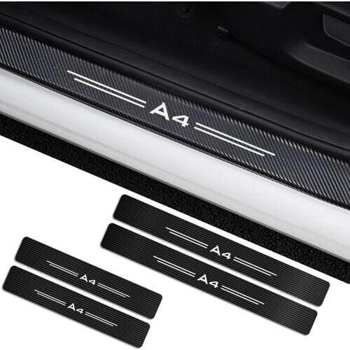 4PCS Door Sills Guards sticker FOR Audi A3 8P 8L 8V A4 B6 B7 B8 B9 A6 4F C4 C5 C7 Car Accessories automobiles & motorcycles
