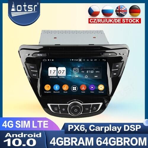 4G LTE Car Radio For Hyundai Elantra 2014 Audio DVD Player Android Multimedia Player PX6 Auto Stereo GPS Navigation Head Unit 2K