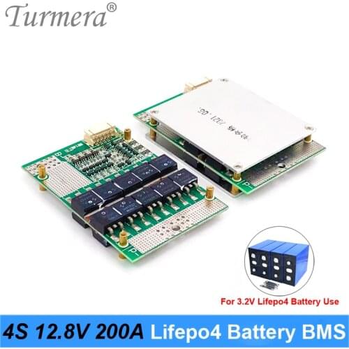 Turmera 4S 12.8V 200A Balance Lifepo4 Battery BMS Balance Protected Board for 3.2V 100Ah 200Ah 280Ah 310Ah Lifepo4 Batteries Use