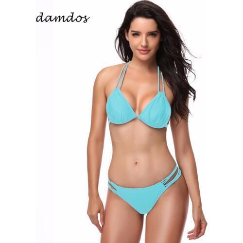 Bikini 2019 Sexy Split Bikini Swimsuit for Women Swimwear Bathing Suit Beach Dress for Women High Waisted Push Up Biquini