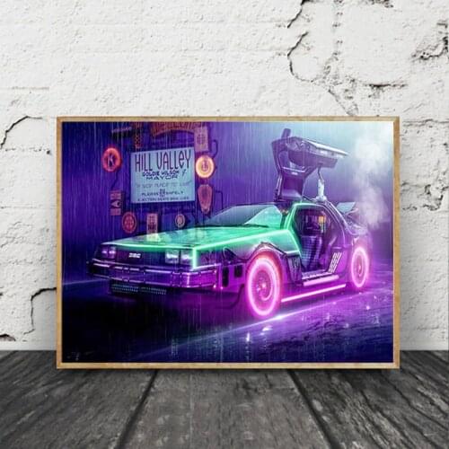 DeLorean DMC goes back to the future with movie posters, wall art, and canvas oil paintings for the rooms home decor