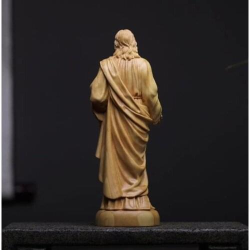 Wooden Jesus Home Decoration Religious Boxwood Statue
