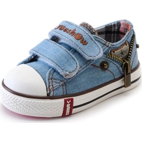Kids Shoes for Girls Boys Sneakers Jeans Canvas Children Shoes Denim Running Sport Baby Sneakers Boys Shoes size 21-37 Spring