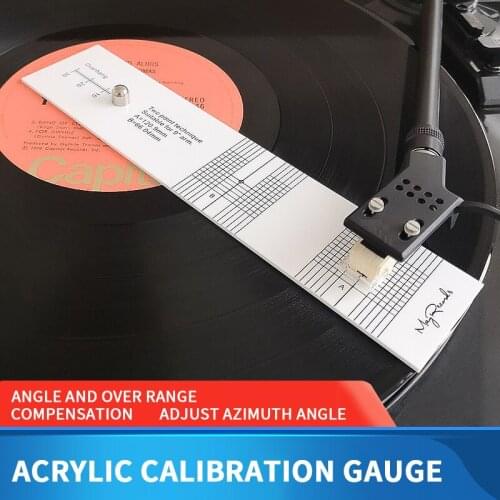 Hot Sale Pickup Calibration Distance Gauge Protractor Record LP Vinyl Turntable Phonograph Phono Cartridge Stylus Alignment
