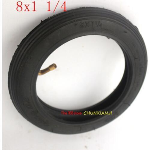 Good quality 8 Inch 8X1 1/4 Scooter Tire & Inner Tube Set Bent Valve Suits A-Folding Bike Electric / Gas Scooter Tyre