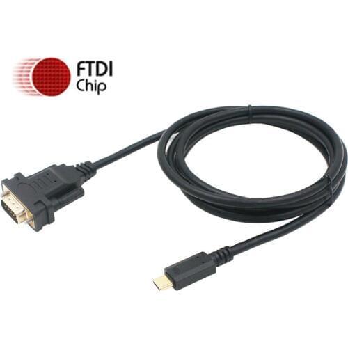 USB C TYPE C to DB9 RS232 Serial Adapter Converter Cable With FTDI Chip 6ft Support Win10/8/7/XP/Android/Mac/Linux/Vista