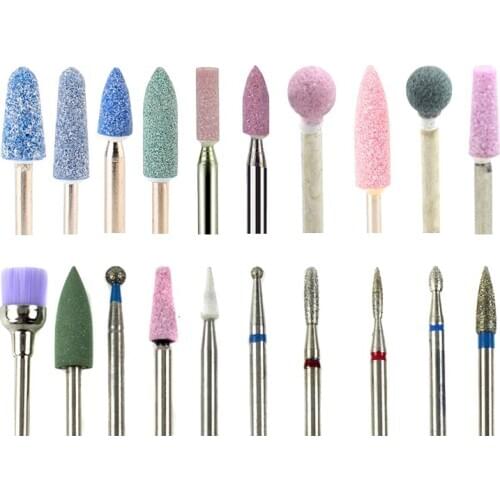 TP Ceramic Diamond Milling Cutter Nail Drill Bit for Manicure Nail Files Electric Rotary Mills Nail Gel Remove Grinder Tools