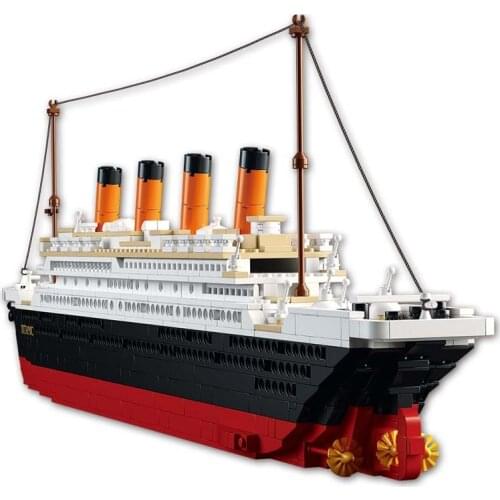 Titanic Cruise Boat Ship City Model Building Kits 3D Blocks Educational Figures Diy Toys Hobbies for Children Bricks