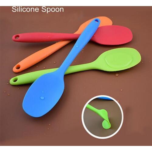 Kitchen Utensil Turners Spatula Pan Spatula Cake Kitchen Cooking Tool New Heat Resistant Integrate Handle Silicone Spoon Scraper