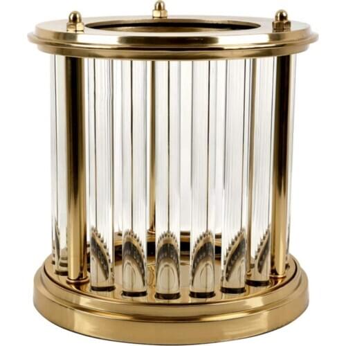 LUCKY ART ME 396 GOLD RODED MINI CANDLE HOLDER 8 * 8 * 9 CM