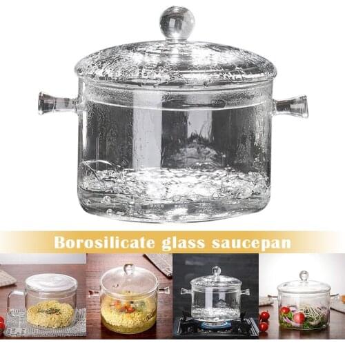 Glass Pasta Noodles Bowl Heat Resistant Borosilicate Glass Saucepan Microwave Dishwasher Safe for Soup Pasta Baby Food MAZI888