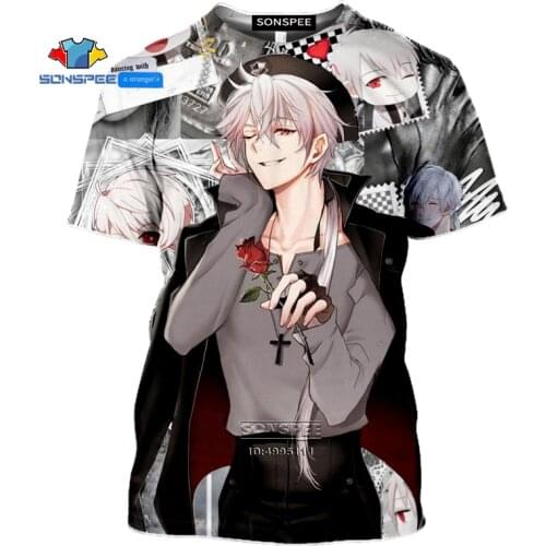 SONSPEE Mystic Messenger Mens T-shirt 3D Print Anime Boys V 707 ZEN Jumin Tshirt Summer Casual Short Sleeve Women Hip Hop Tops