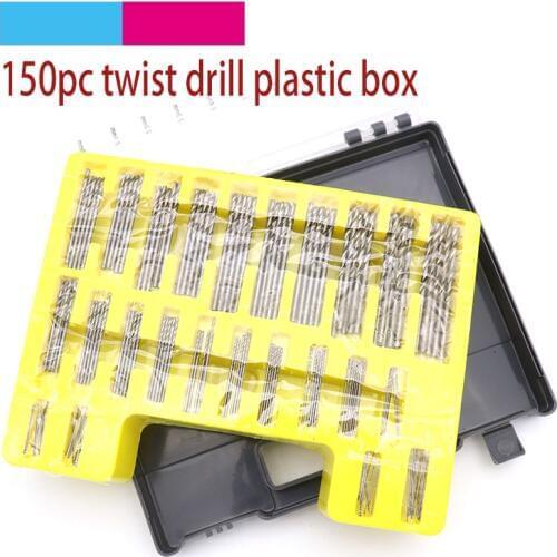 150pcs 0.4mm-3.2mm HSS Micro Bit Twist Drill Set Kit Mini Small Precision Power Drill PCB Bit Craft Hole Maker For Metal Wood
