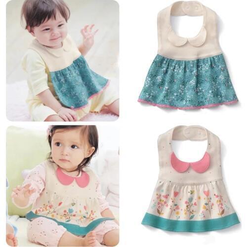 Bib Baby Girl Apron Bibs Breastplate Bavoir Babador Cotton Waterproof Floral print Infant clothes 0-36 months