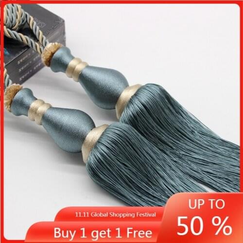 New High-End Curtain Bandage Buckle a Pair of Simple Lace Rope Ribbon Hanging Ball Elegant Special Offer