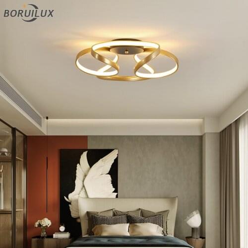 Simple Gold Black New Modern LED Chandeliers Lights For Living Study Room Bedroom Aisle Cloakroom Lamps Fixtures Indoor Lighting