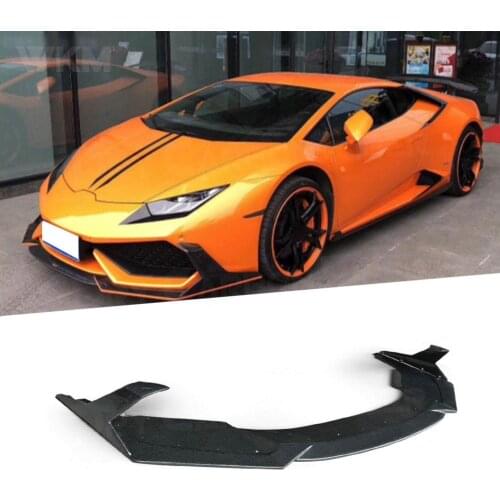 Carbon Fiber Car Front Lip Spoiler Side Splitters Aprons case For Lamborghini Huracan LP610-4 2014-2018 D Style Bumper Guard