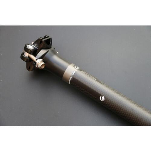 Newest ASIACOM Road&Mountain bike alloy+3K carbon fibre bicycle seatpost MTB parts 25.4/27.2/30.8/31.6*350/400mm Free shipping