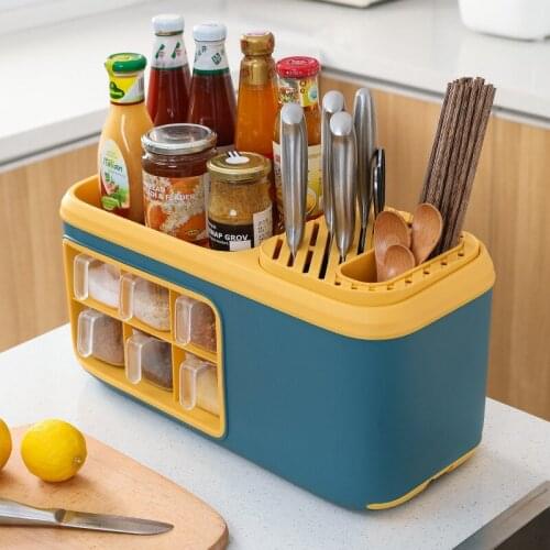 Knife Rack Content Rack Kitchen Storage Material Rack Storage Chopsticks Seasoning Bottle Household Storage Combination