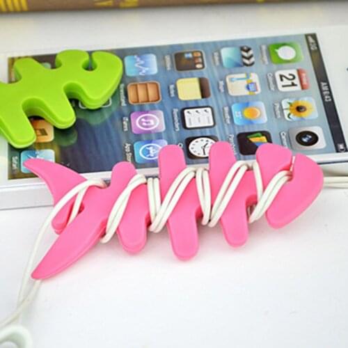 Portable Fish Bone Headset Organizer Headset Winder Wire Hub Spool Board Headphone Winder Wire Organizer