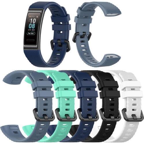 ALLOYSEED Soft TPU Watch Band Bracelet Wrist Strap For Huawei Band 3 Pro Smart Wristband Replacement Sport Watchband Watch Strap