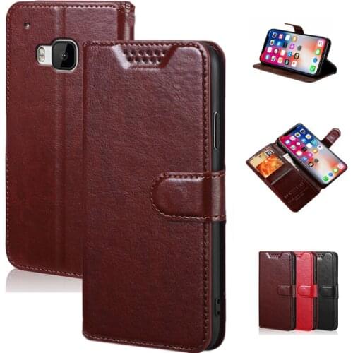 For HTC One M9 Luxury Slim Fit Premium Leather Cover For HTC One M9 m9 M 9 htc m9 Wallet Case Card Slots Shockproof Flip Shells