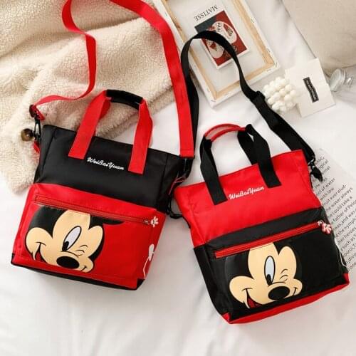 Minnie Mickey backpack children student bag canvas childrens messenger shoulder bag boys girls Gift