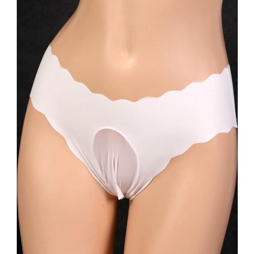 Sexy Men Seamless Ice Silk Ultra-Thin Underwear Briefs Penis Sheath Bikini Pouch Comfy Breathable Low Rise Gay Underwear Panties