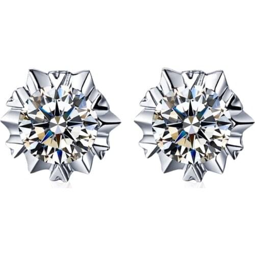 Huitan Delicate Round Cubic Zirconia Piercing Stud Earrings for Women AAA CZ Stylish Versatile Female Accessories Trendy Jewelry