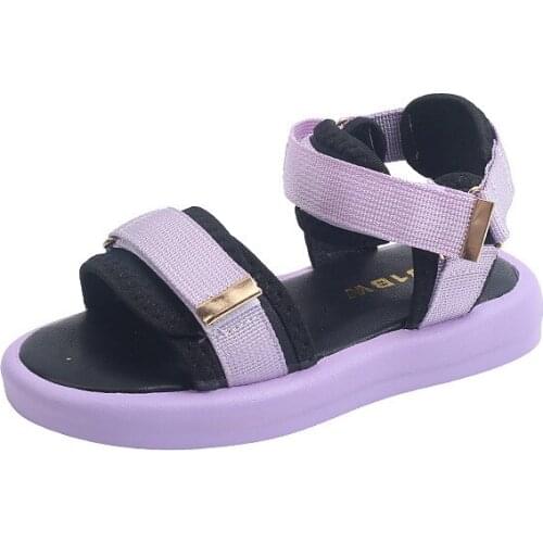 CNFSNJ brand new Summer hot sale girls Boys Sandals Shoes Soft Flat Kids Children Baby Toddler candy colors Sneakers 26-36