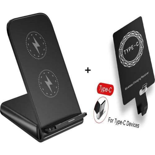 Universal 10W Qi Wireless Charger Stand Receiver Coil Kit For iPhone12 11 8 7 6S Apple Charging Dock Station for Samsung Xiaomi