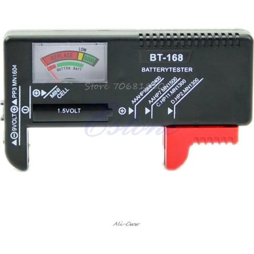Universal AA/AAA/C/D/9V Button Cell Battery Volt Tester Checker 9V -PY