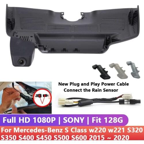 Dash Cam Auto Dual Lens Full HD 1080P Car DVR Wifi For Mercedes-Benz S Class w220 w221 S320 S350 S400 S450 S500 S600 2015 ~ 2020