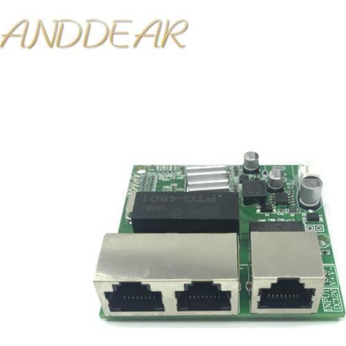 3-port Gigabit switch module is widely used in LED line 5 port 10/100/1000 m contact port mini switch module PCBA Motherboard