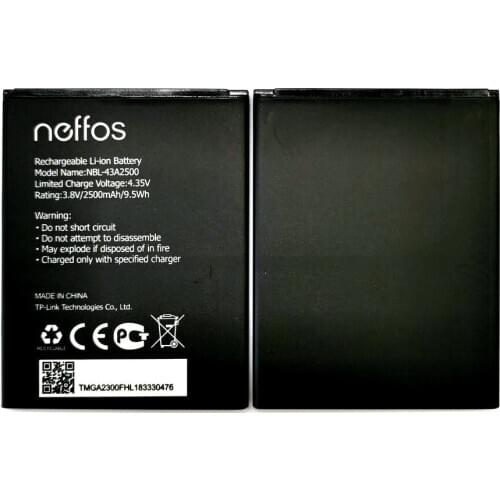 New 2500mAh NBL-43A2500 Battery For TP-Link Neffos C7s TP7051A TP7051C Rechargeable Li-polymer Batteries + Tracking Code